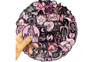 Goth Stickers,50PCS Waterproof Vinyl Decals for Laptop,Bottle & Phone Case,Gothic Halloween Aesthetic Party Décor,Style 2