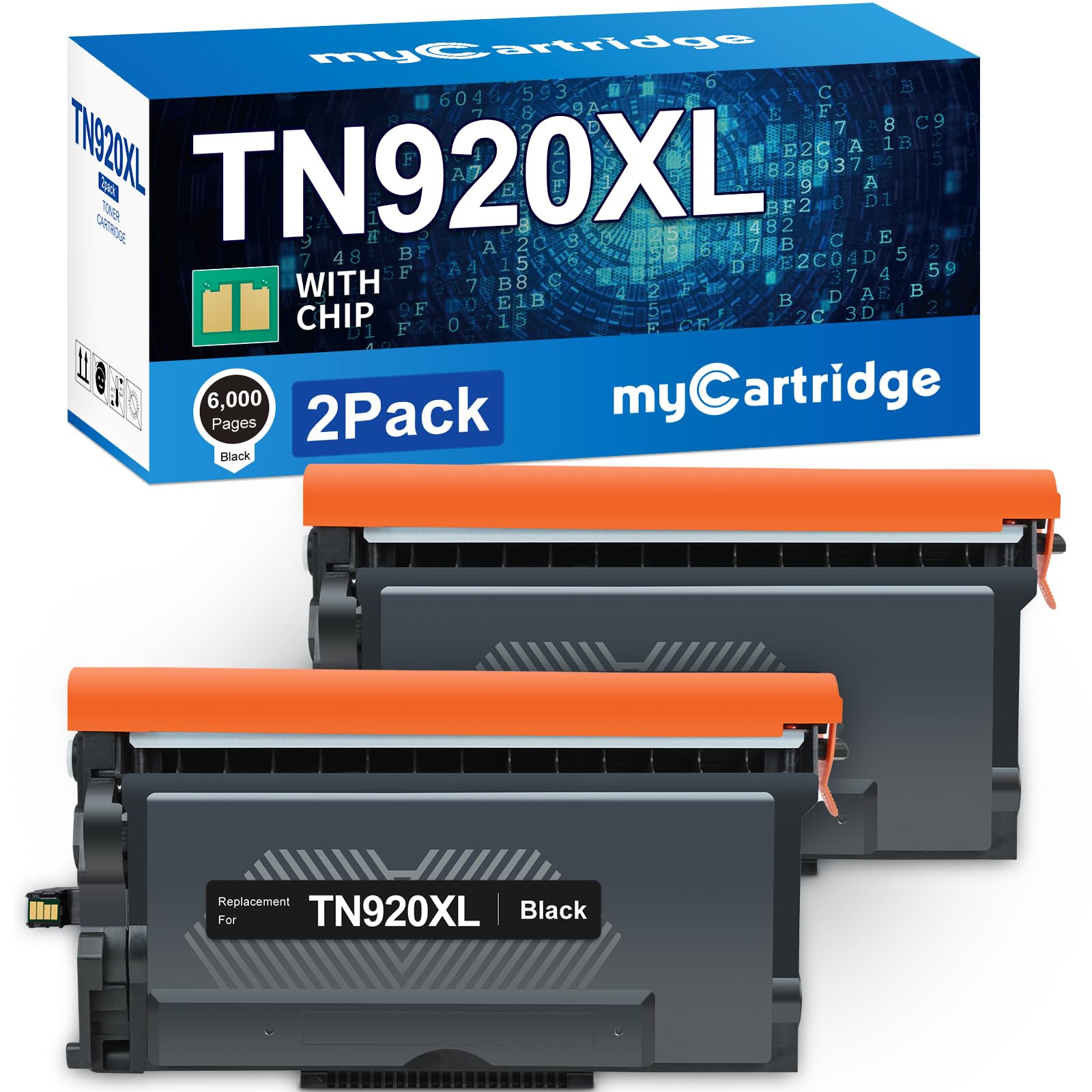Photo 1 of myCartridge Compatible Toner Cartridge Replacement for TN920XL TN920 TN920XXL Toner use for HL-L6210DW HL-L5210DN HL-L5210DW HL-L5215DW MFC-L6810DW Printer,TN920XL Black 2 Pack