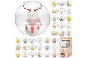 Joinpaya 50Pcs Transparent Vending Capsules 1.77 Inch Empty Plastic Balls for Claw Machines Candy Toy Storage Party Favors