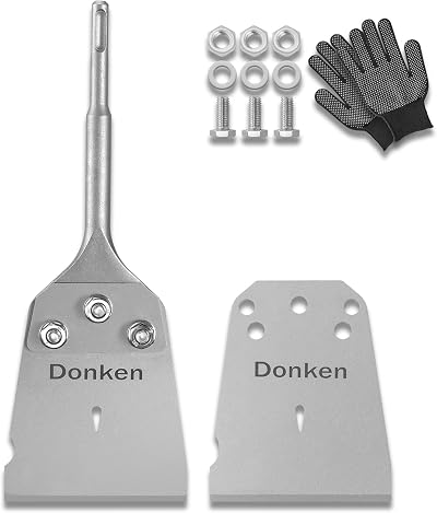 Donken SDS Plus Floor Scraper Kit 4 Inch Tile Removal Tool Replacement Blade