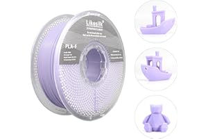 Likesilk 3D Printer Filament PLA F 3D Printing Filament 1.75mm Dimensional Accuracy +/- 0.02 mm, PLA F Light Purple 1KG