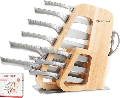 KINGSTONE Kitchen Knife Set with Block