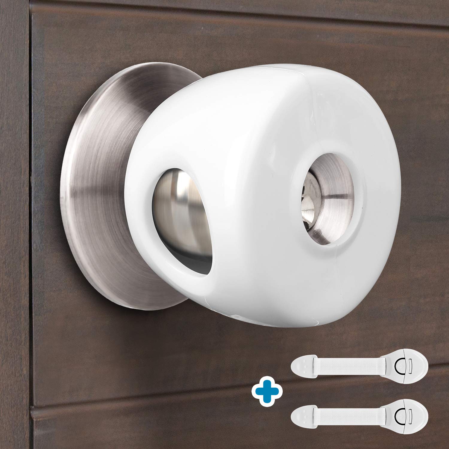 Betertek Child Proof Door Knob Cover (3 Pack) Door Knob Safety Cover for Kids Toddler Door Handle Locks Doorknob Baby Proof Handles Cover