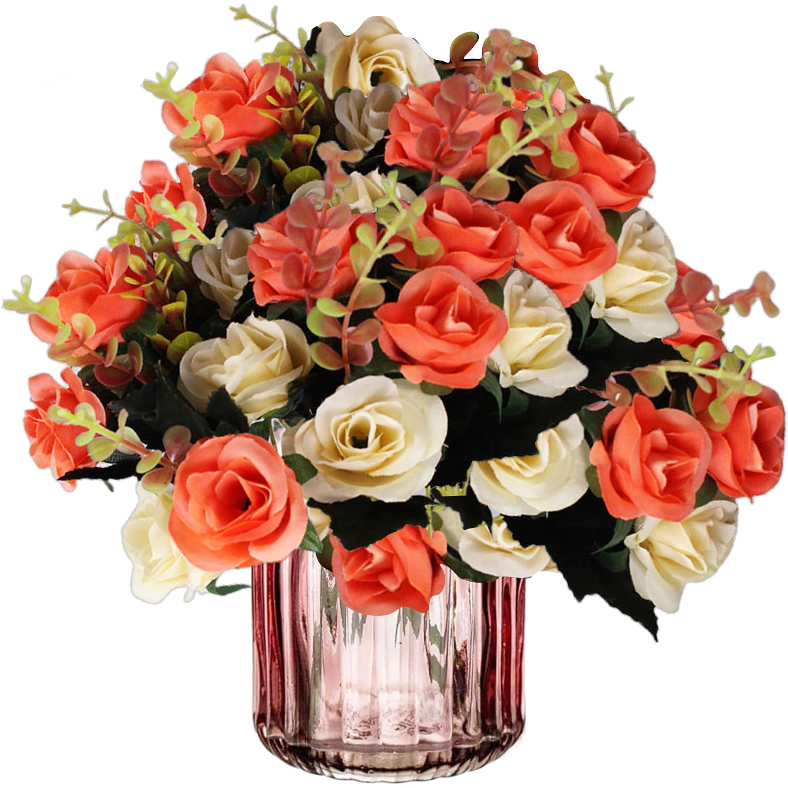 astylishome Fake Flowers for Decoration 36 Pcs Faux Roses Artificial Rose Natural and Realistic Flower for Home Garden Party Wedding Bouquet Office Decorations 0106