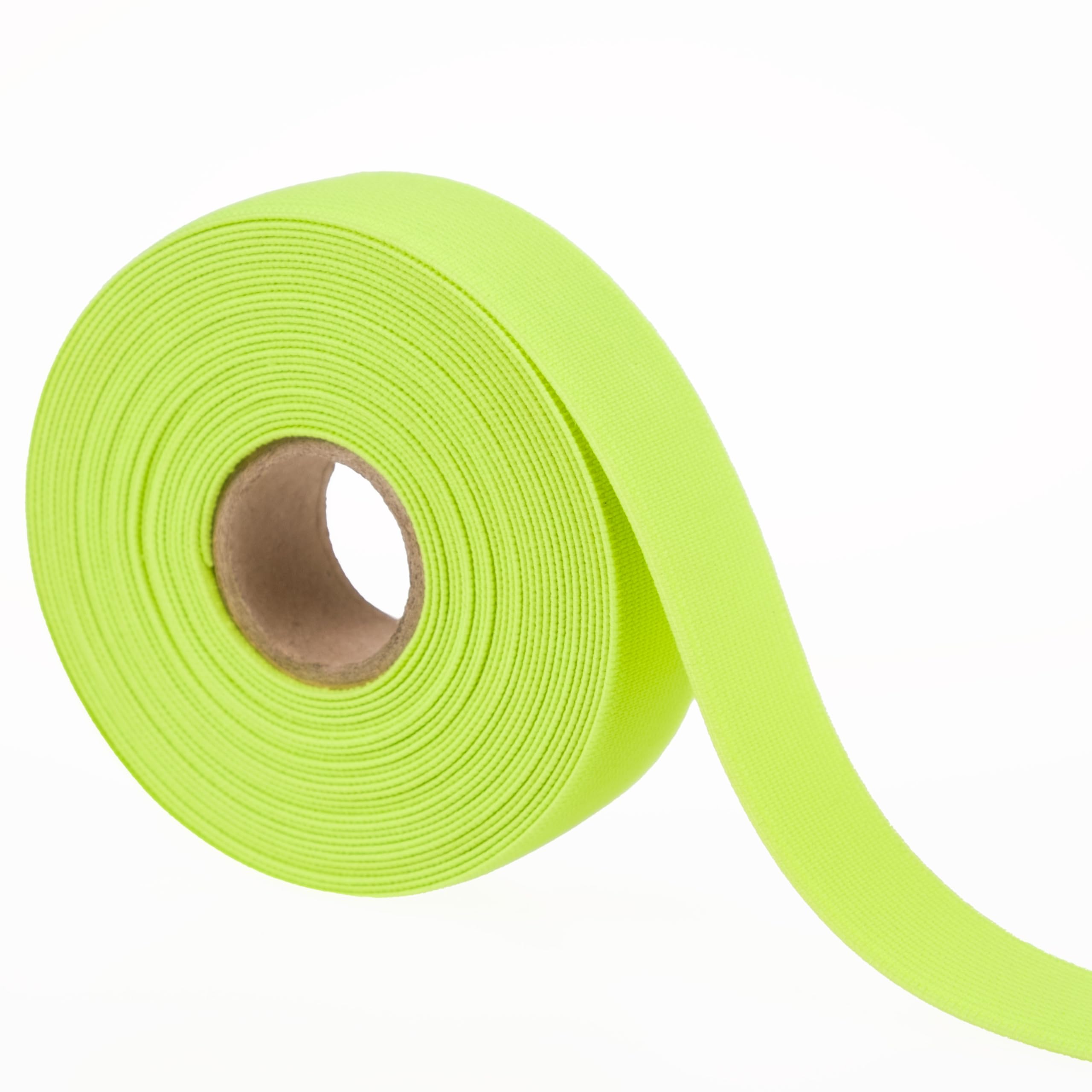 Coloured Elastic for Sewing, 20mm Sewing Elastic, Woven Type, 5 Metres (Yellow)