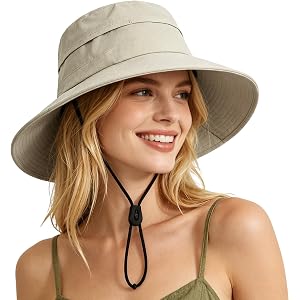 ZOORON Sun Hat for Men Women Detachable Compass, Boonie Hats UPF 50+ Fishing Hat, Lightweight Foldable Bucket Hats