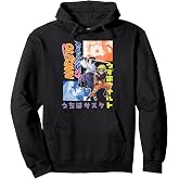 Naruto Shippuden Naruto Sasuke Kanji Collage Anime Pullover Hoodie