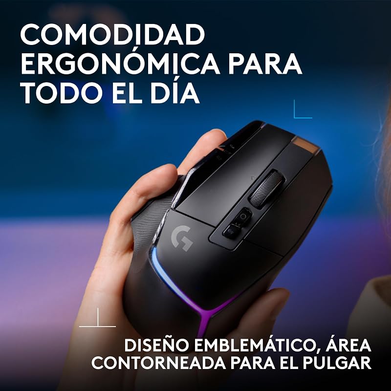 G502 X Plus, Ratón inalámbrico Gaming - Negro