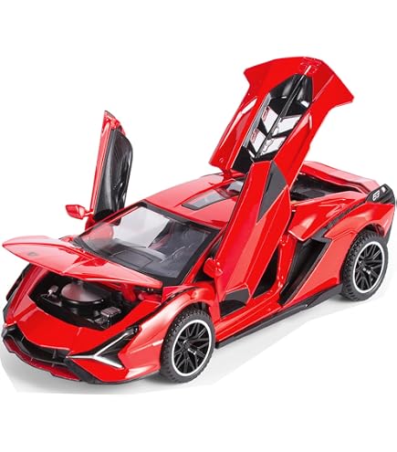 Amazon.com: Toy Car Model Red LP750 Pull Back Vehicles Diecast