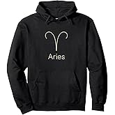 Aries Zodiac Symbol Minimal Astrology Sign Pullover Hoodie