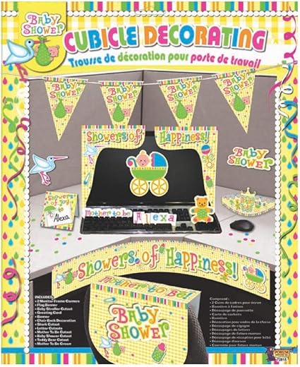Amazon Com Forum Novelties Baby Shower Cubicle Decorating Kit