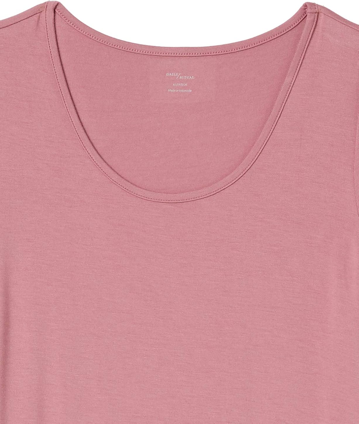  Brand - Daily Ritual Women's Jersey Short-Sleeve Scoop-Neck Longline T-Shirt: Clothing