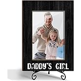 BSNZZIO Daddy Picture Frame, Fathers Day Frame, Thank You Gifts Birthday Gifts for Daddy Father, Wooden Picture Frame with Stand Office Home Desk Decor Tabletop Display -TXK37