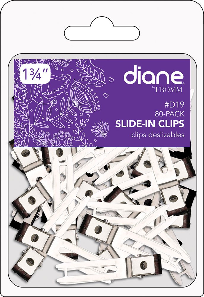Diane Double Prong Clips 80 Clips, Silver, Pack of 80 (D17) : Hair Clips : Beauty