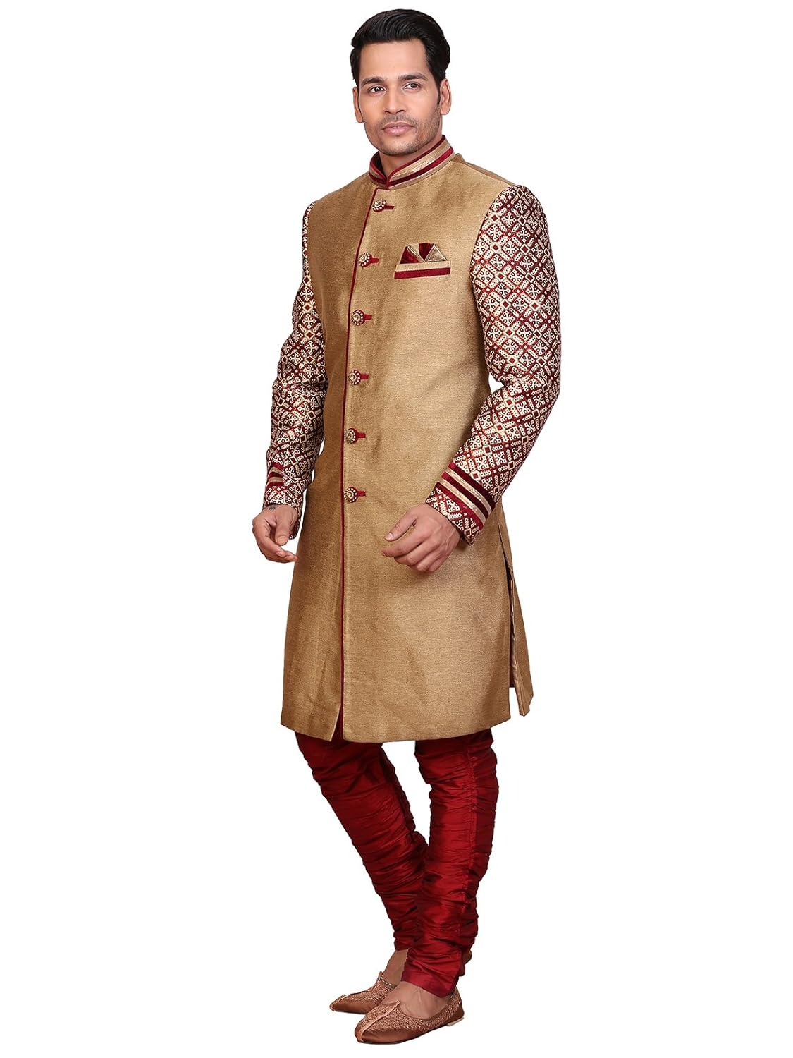 a.b.c. garmentsgolden sherwani for mens
