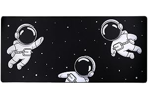 keycadets Gravity Gaming Mouse Pad, Large Desk Pad for Keyboard and Mouse, Non-Slip Mousepad Gaming Desk Mat with Foam Core, Anti-Fray Lock Stitching and Low Friction Cloth Surface (35.4” x 15.8”)