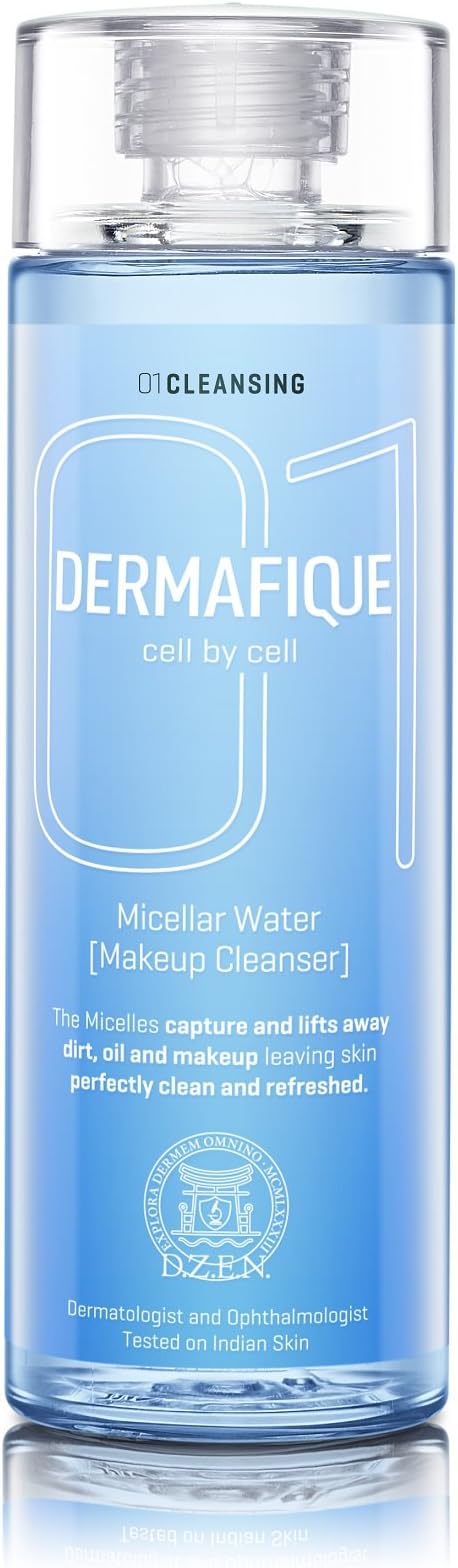 Dermafique Micellar Water Makeup Cleanser, Blue, 150ml