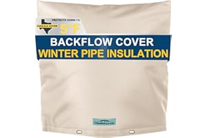 Cholila Cover Backflow Preventer Cover Insulated (5˚F) with Thicker 7 Layers Fabric - 24" W x 24" H with Aluminum Foil Backflow Cover for Winter Pipe Freeze Protection - Sprinkler Covers for Outside