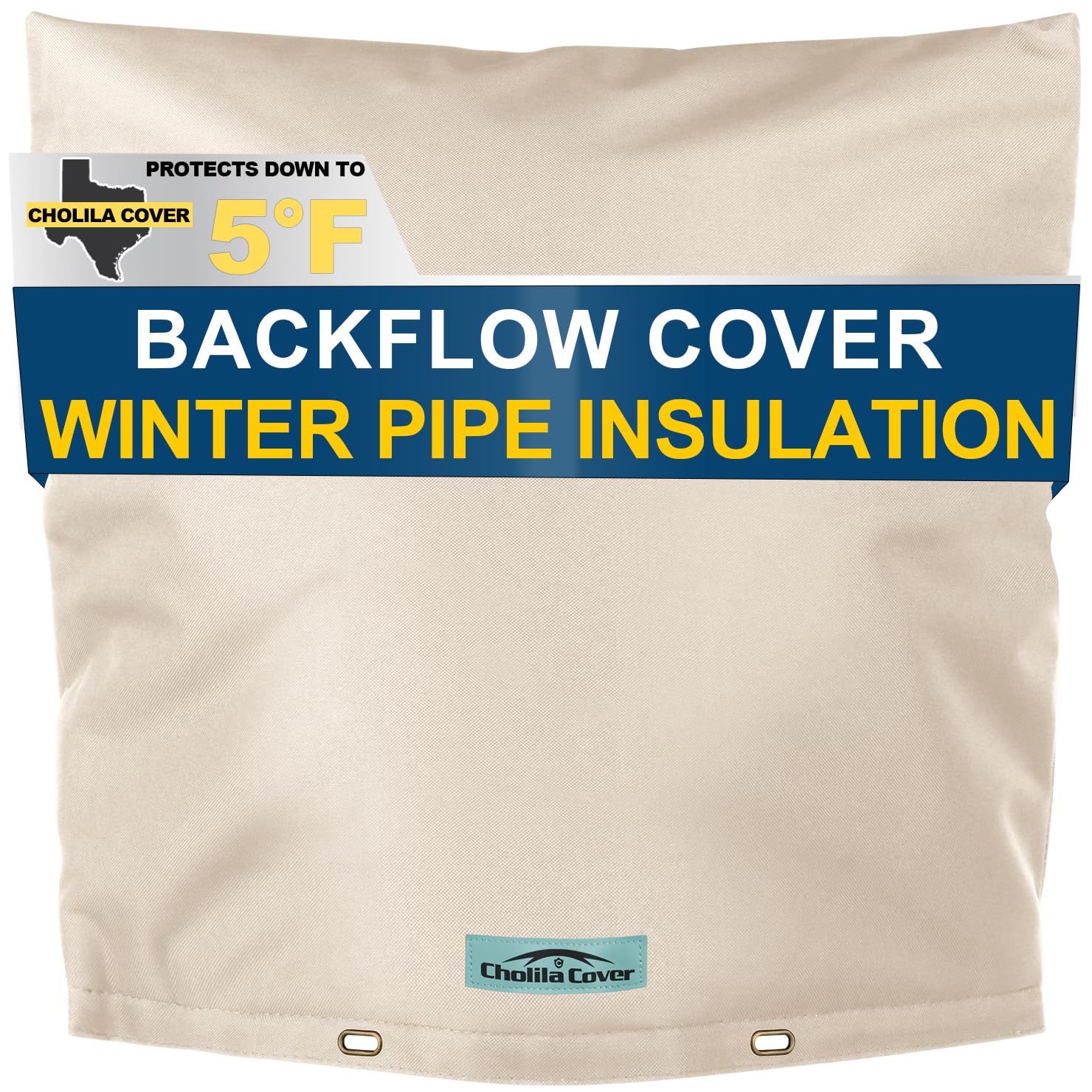 Photo 1 of Cholila Cover Backflow Preventer Cover Insulated (5?F) with Thicker 7 Layers Fabric - 24" W x 24" H with Aluminum Foil Backflow Cover for Winter Pipe Freeze Protection - Sprinkler Covers for Outside