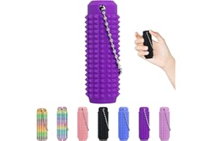 XNJAMG Little Ouchies Fidget Toys,Pain Stim Fidget Toy Reduce Stress for Adults,Anxiety Relief Pain Stim,Spiky Fidget Keychain for Anxiety Reduction,Sensory Toys,Novelty Gifts for Friends(1PCS/Purple)