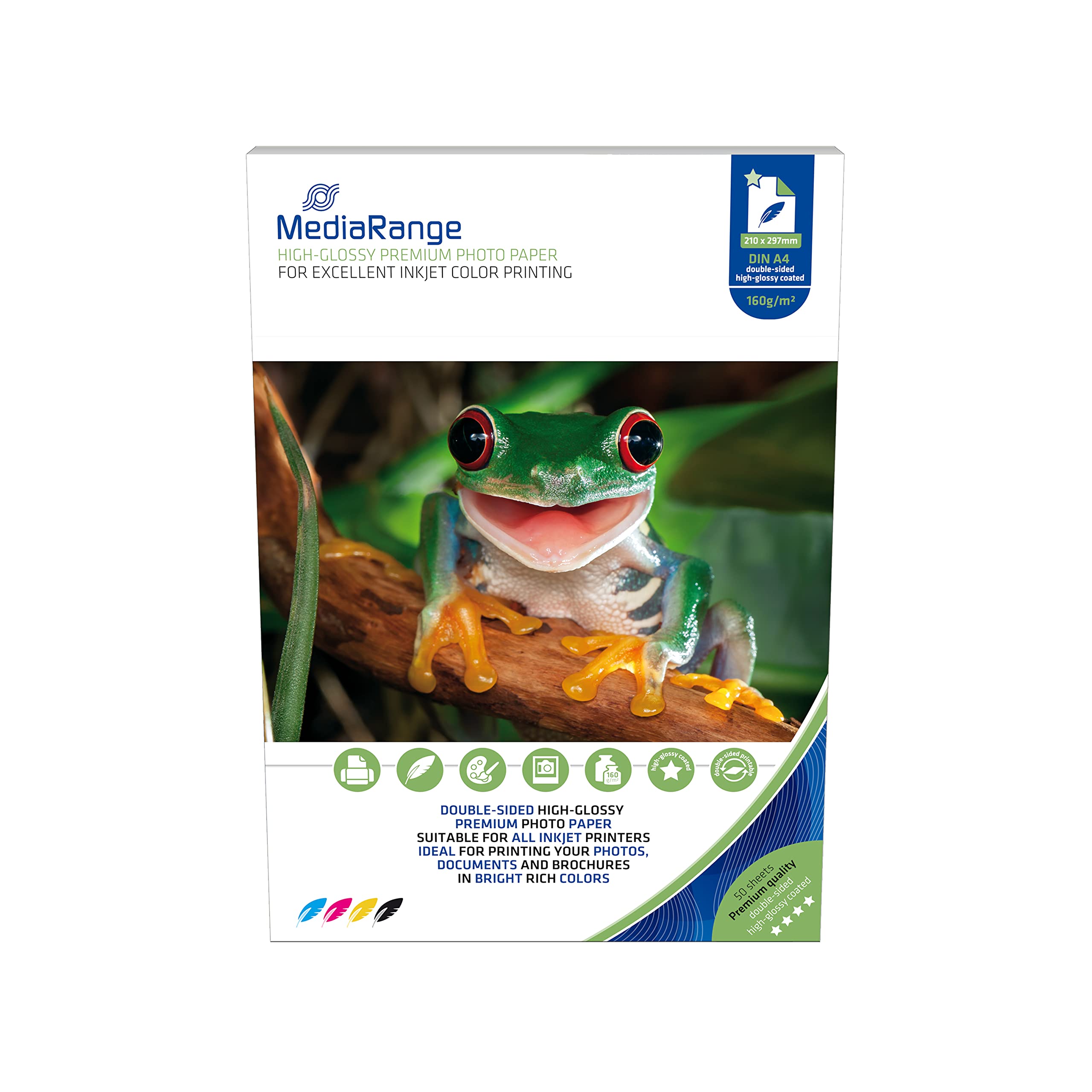 MediaRange MRINK108 Photo Paper A4 White 50 Sheets 160gr Gloss