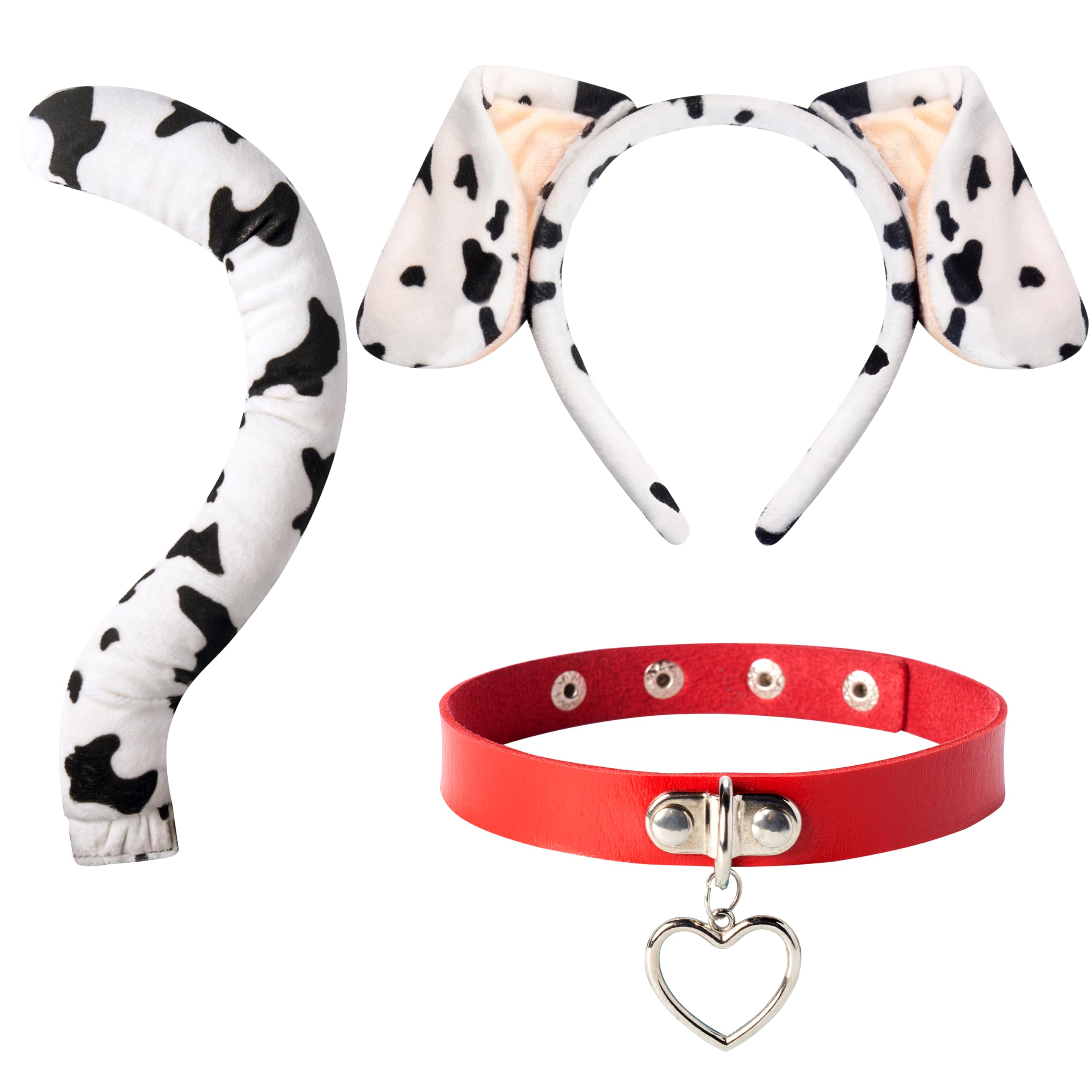 Photo 1 of (used) Spooktacular Creations 3 Pcs Dalmatian Puppy Costume Accessory Set for Adults, Dalmatian Dog Ears Headband with Choker, Tail for Halloween Costume Cosplay Party