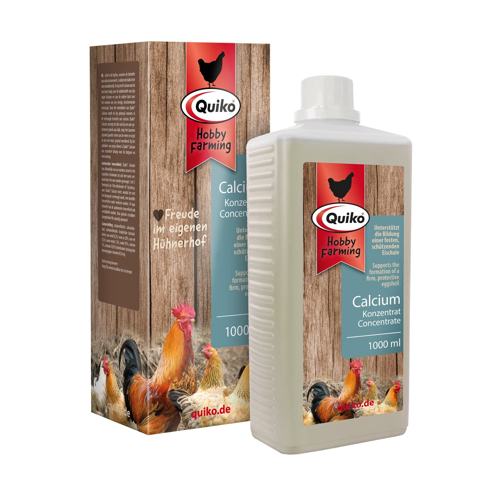 Quiko Hobby Farming - Calcium Concentrate for Chickens 1,000 ml - Chicken Feed - Chicken Vitamins