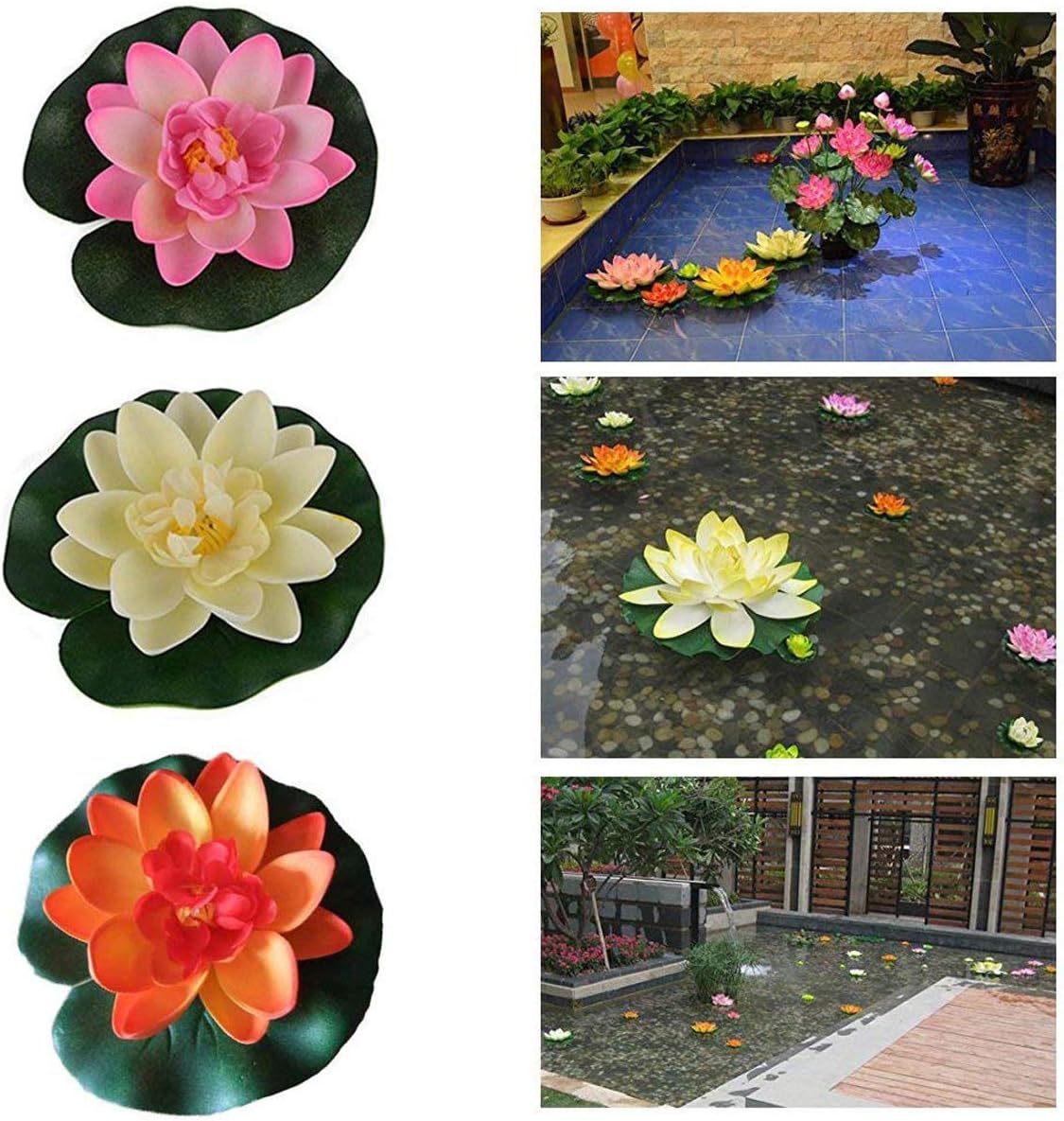 Solar Power Fountain Pump, 1.5W Circle Floating Solar Water Pump with 6 Nozzles Garden Outdoor Floating Fountain Pump for Birdbaths or Ponds,Floating Pond Decor Water Lily: Kitchen & Dining