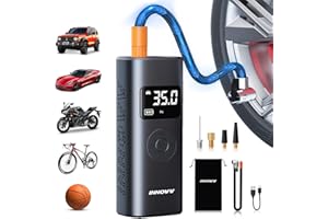 INNOVV P1 Tire Inflator Portable Air Compressor, 2X Faster 150PSI Cordless Car Air Pump with Auto-Shutoff, Portable Motorcycl
