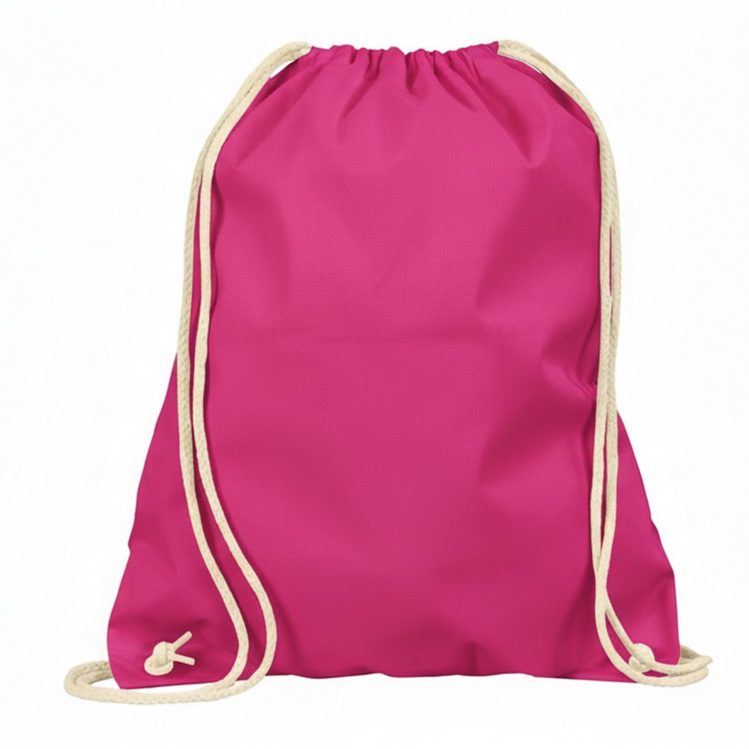 Veproli Cotton Gym Bag Sports Bag Drawstring Bag Gym Bag Jute School Backpack, pink, One Size