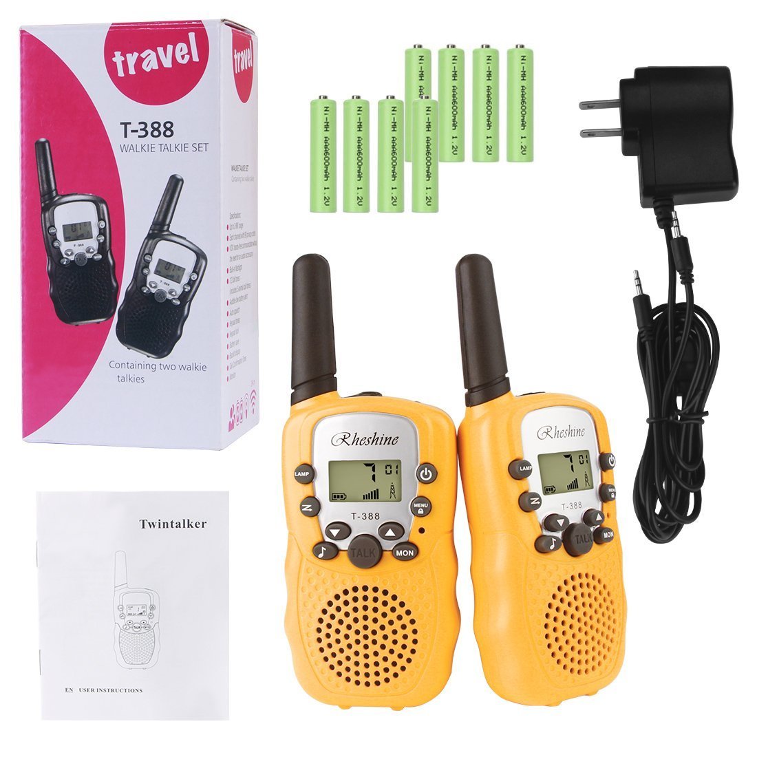 RHISHINE Kids Walkie Talkies, Rheshine Rechargeable Walkie Talkie for