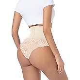 WEICHENS Tummy Control Thongs for Women High Waisted Shapewear Stomach Slimmer Body Shaper Seamless Underwear