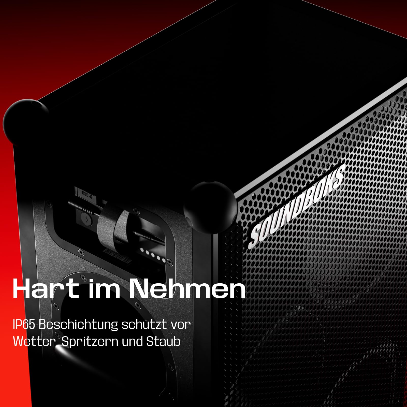 SOUNDBOKS 4 - Bluetooth Performance Speaker - USB-C-Aufladung Akku - Lautester Party Lautsprecher mit 40 Stunden Akku - Kabelloser und tragbarer Lautsprecher - Designed in Dänemark - 126dB (Schwarz) 5