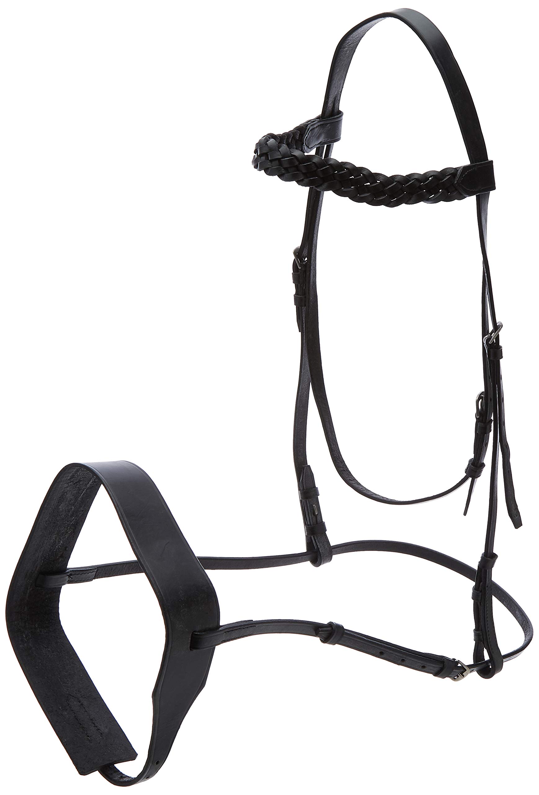 Cwell Equine English Working Hunter Show Hunt Bridle Wide 3/4" Cheeks 2" Noseband Black (X Full)