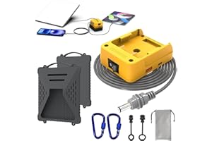 Deckit Starlink Mini Battery Adapter – Compatible with DeWalt 20V Battery, 5ft 18AWG with Starlink Mini Protective Silicone Cover Independent Switch & Low-Voltage Protection, Starlink Accessories