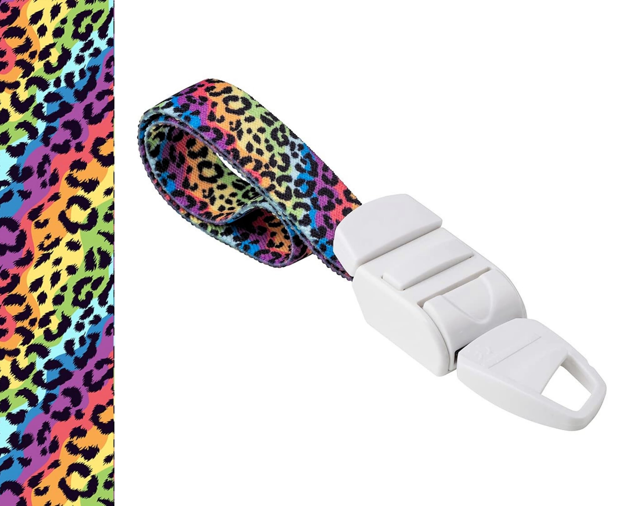 ROLSELEY Medical Nurse Tourniquet with MULTICOLOUR RAINBOW LEOPARD ANIMAL Pattern with ABS Plastic Buckle Latex Free Elastic Band Perfect for Doctors, Nurses, Students and Paramedics