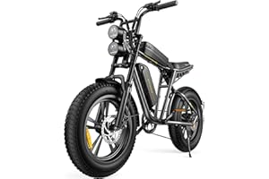 ENGWE M20 Electric Bike for Adults - 1000W 28mph Moped Ebike 48V13A Single/48V26A Dual Battery 20*4.0" Fat Tire All Terrain Off Road E-Bike Full Suspension Max 94Miles Long Range 7-Speed UL Certified