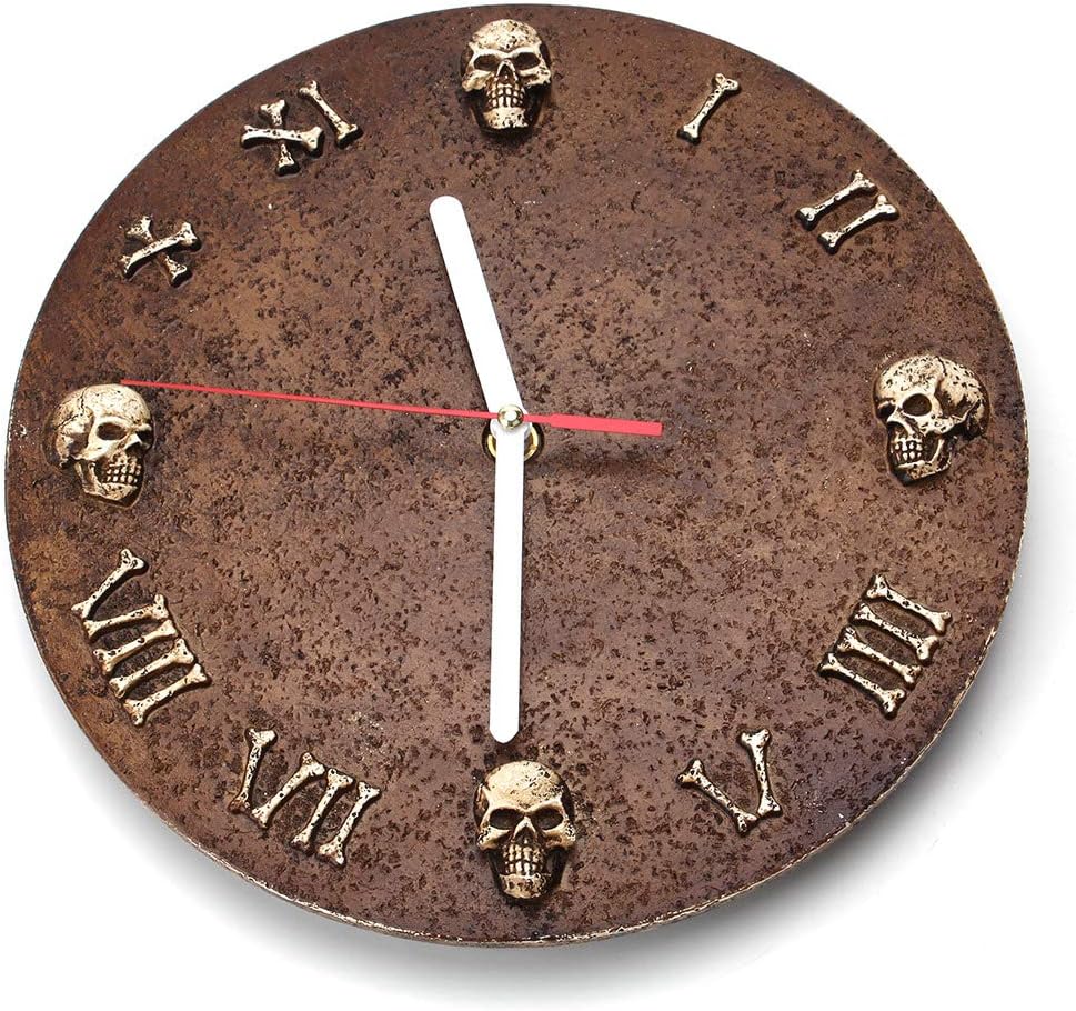 HAJZF Decoración del hogar de Halloween, cráneo Creativo Reloj de Pared