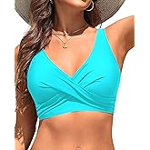Women Bikini Top - 2025 Full Coverage Bathing Suit Top Push Up Swimsuit Tops Large Bust Swim Tops No Bottom