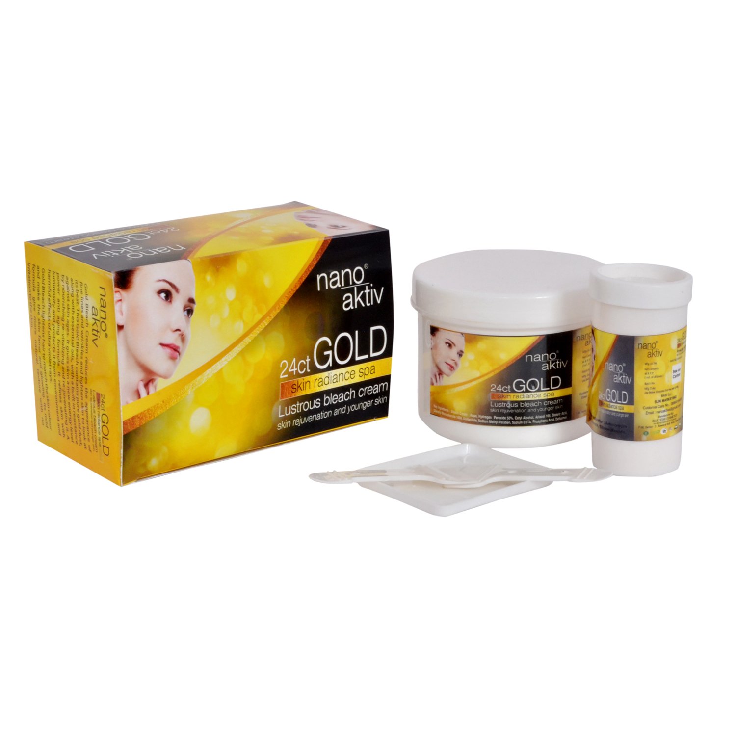Nano Aktiv 24 Cart Gold Bleach Cream 300gm Amazon In Beauty