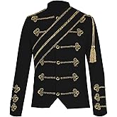 Mayerilby Royal Court Prince Costume Breasted Suit Gild Blazer Jacket Nightclub Bar Dress