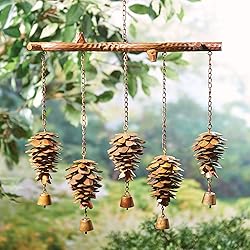 Ancient Graffiti Pine Cone Wind Chimes, Flamed