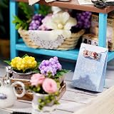 Cuteroom DIY Wooden DollHouse Kit with Furniture Corner of Garden view 4