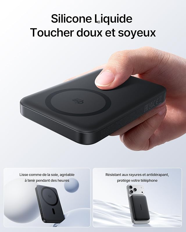 EnerFill FM21 Qi2.2 25W Magsafe Powerbank, Batterie Externe Magnétique 10000 mAh, PD USB C 45W Charge Rapide, Power Bank pour iPhone 18 17 16 15 Pro Max