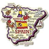 Spain Jumbo Country Map Magnet by Classic Magnets, 3D Rubber Vintage-Style Collectible Souvenirs and Gifts Made in the USA