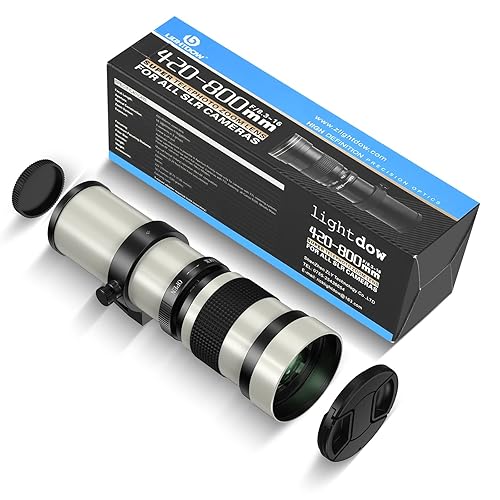 Lightdow 420-800mm Manual Zoom Super Telephoto Lens T