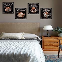 Retro Coffee Wall Decor for Kitchen Bar Signs