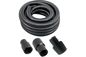 MITANSLE Dust Collection Hose Kit with 2 Fittings and Reducer Connects 2-1/2" and 2-1/4" ID for Woodworking Power Tools Home and Wet/Dry Shop Vacuums