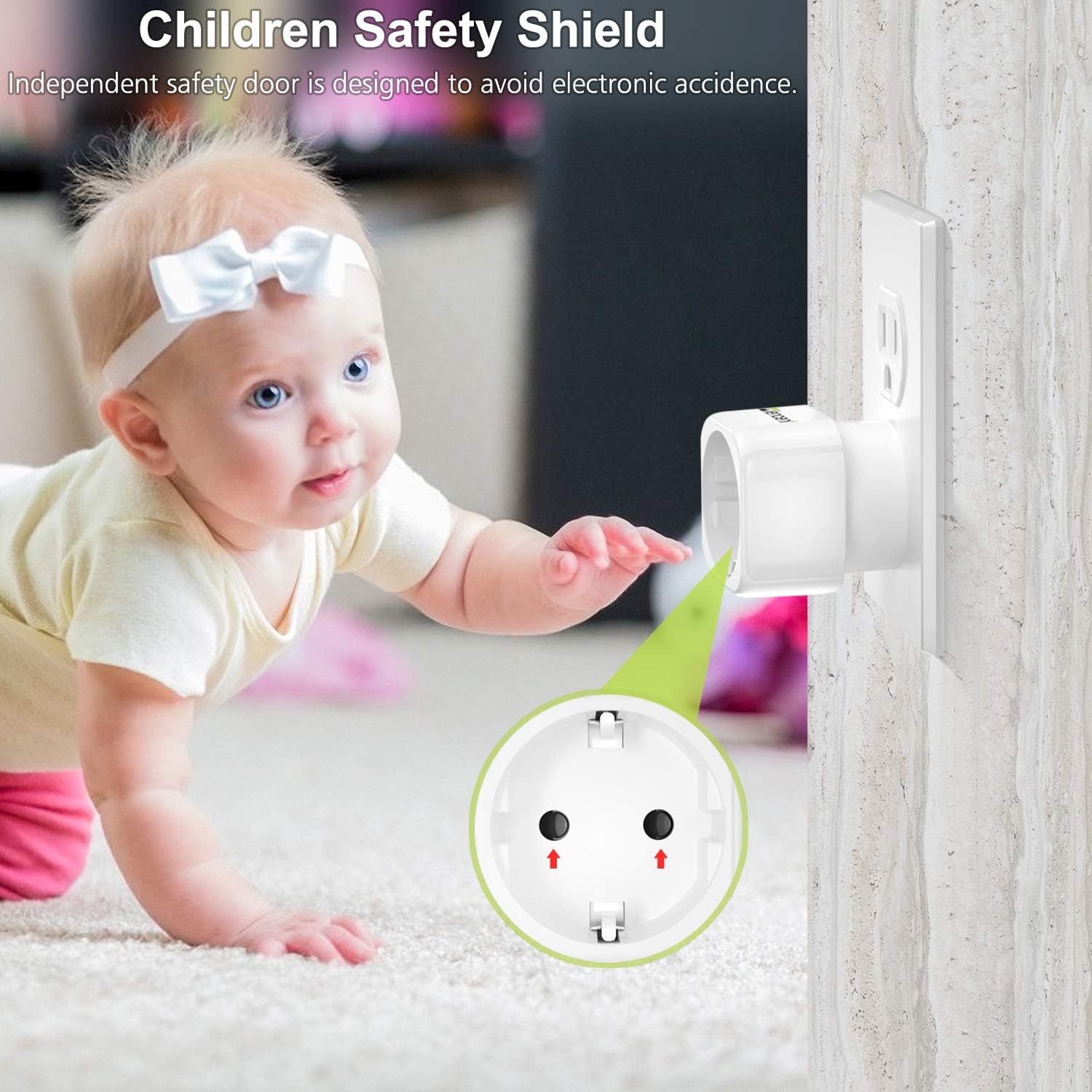 Europe to US Plug Adapter, [2 Packs] LENCENT European to USA Adapter, American Outlet Plug Adapter, EU to US Adapter, Europe to USA Travel Plug Converter: Home Audio & Theater