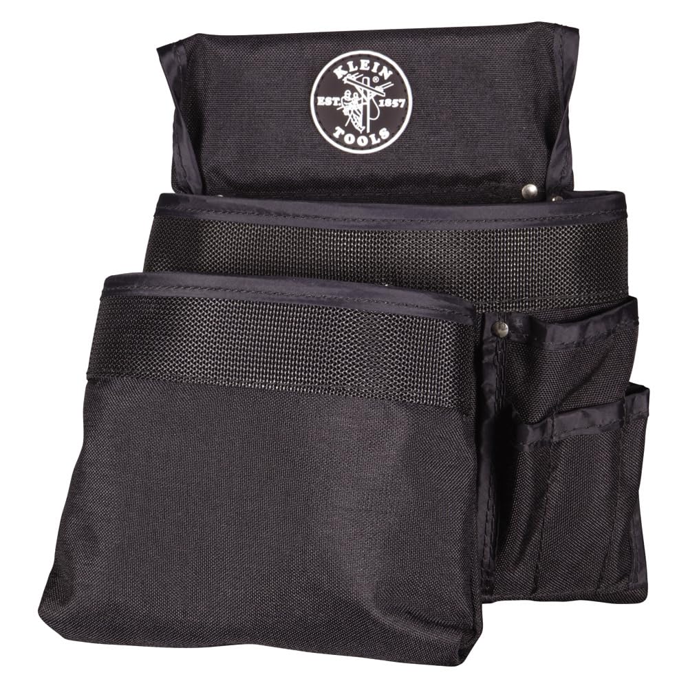 Klein ToolsPowerline Series 8-Pocket Tool Pouch, Black Nylon KLEIN TOOLS 5701